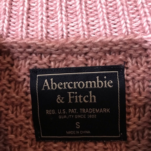 abercrombie & fitch | cozy pink cable knit mock-neck sweater - Picture 8 of 12
